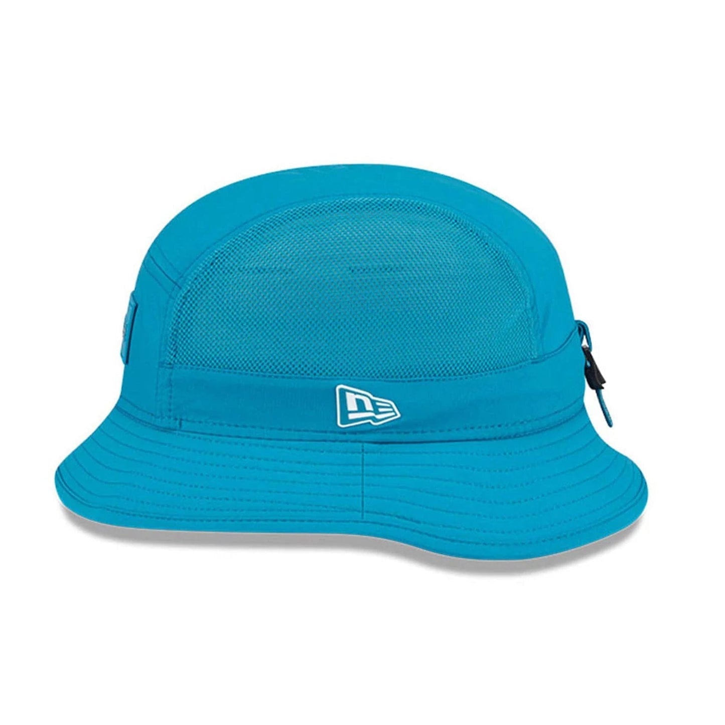 This is a Jacksonville Jaguars NFL Sideline 2025 Turquoise Stretch Bucket Hat 5