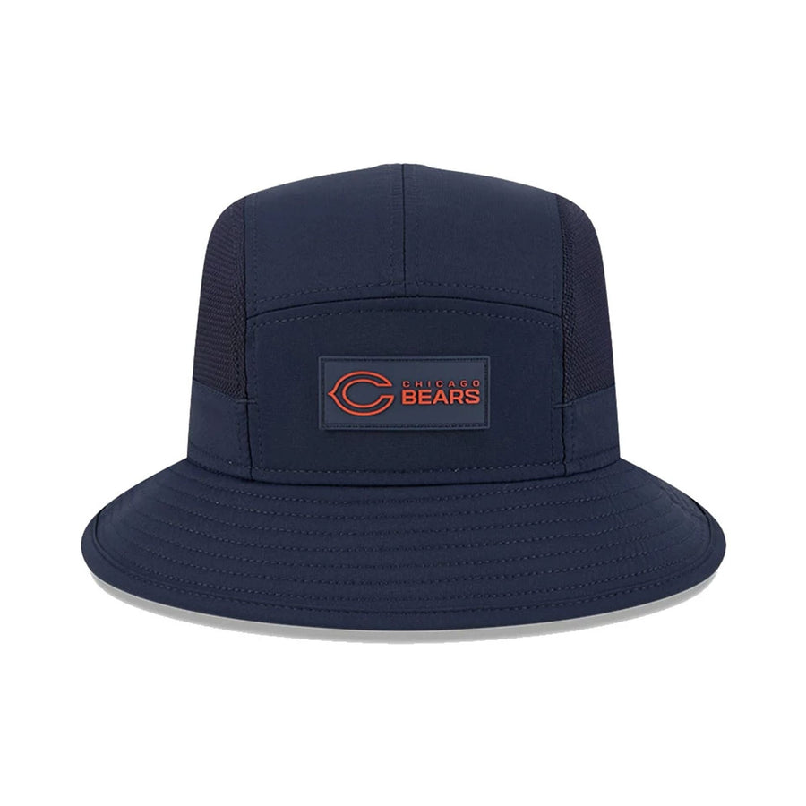 This is a Chicago Bears NFL Sideline 2025 Navy Stretch Bucket Hat 2