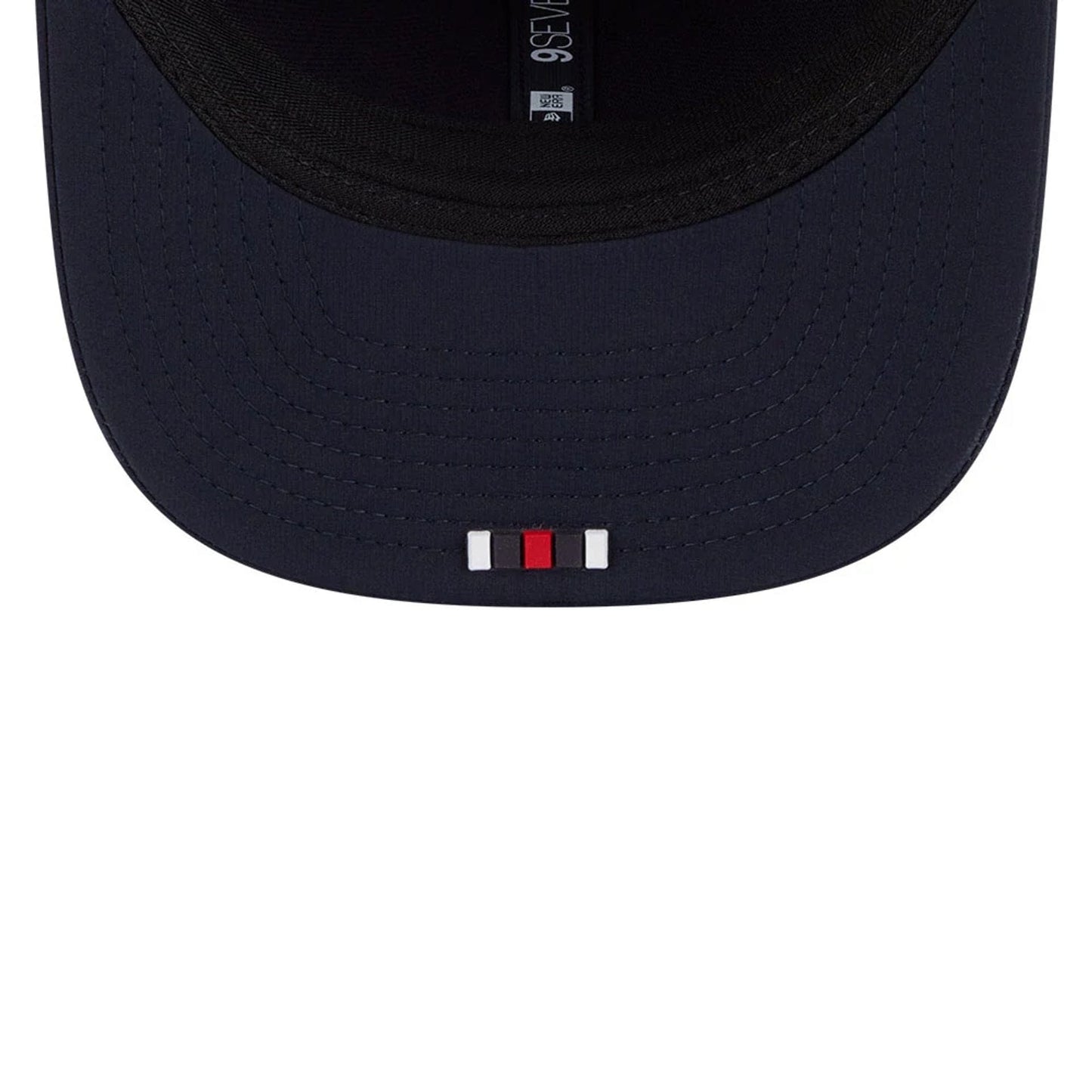 This is a Dallas Cowboys NFL Sideline 2025 Dark Blue 9SEVENTY Trucker Stretch Snap Adjustable Cap 2