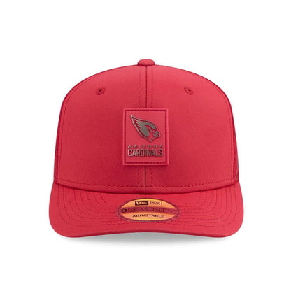 This is a Arizona Cardinals NFL Sideline 2025 Dark Red 9SEVENTY Trucker Stretch Snap Adjustable Cap 2