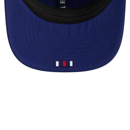 This is a NFL Official Logo NFL Sideline 2025 Blue 9SEVENTY Trucker Stretch Snap Adjustable Cap 6
