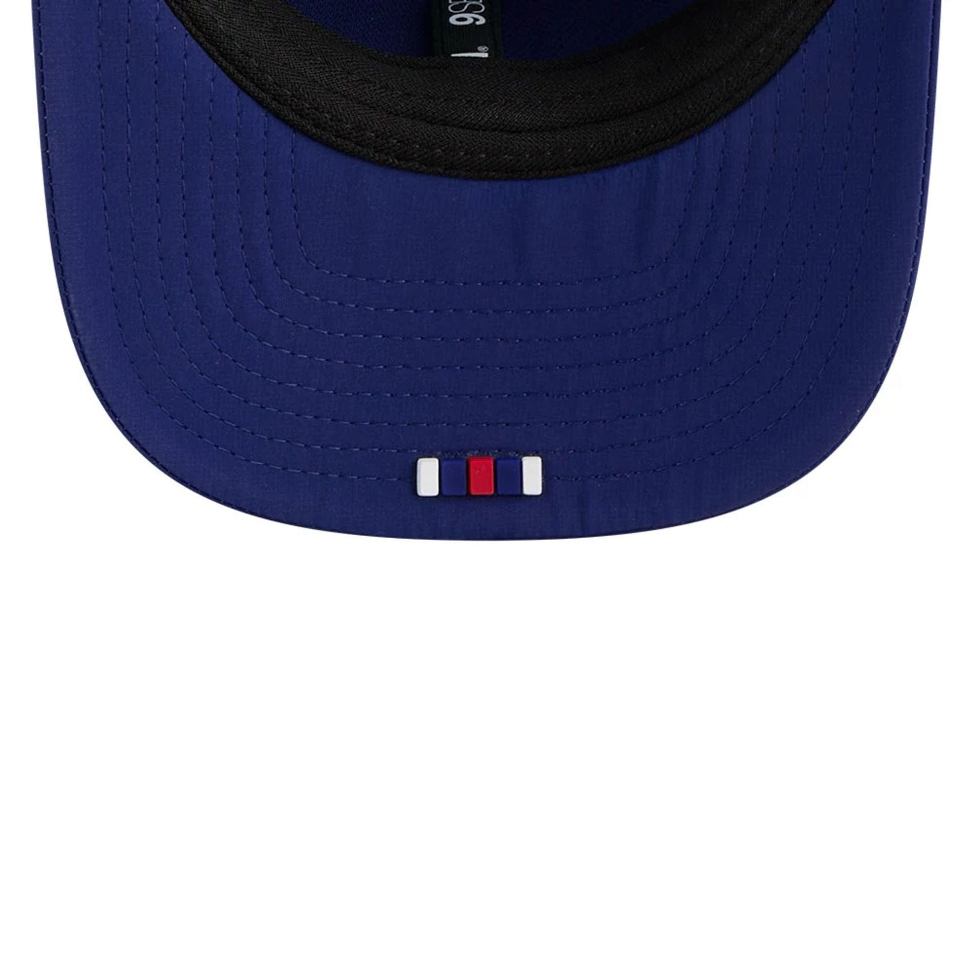 This is a NFL Official Logo NFL Sideline 2025 Blue 9SEVENTY Trucker Stretch Snap Adjustable Cap 6