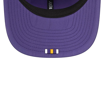 This is a Minnesota Vikings NFL Sideline 2025 Purple 9SEVENTY Trucker Stretch Snap Adjustable Cap 6
