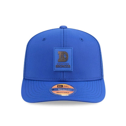 This is a Denver Broncos NFL Sideline 2025 Blue 9SEVENTY Trucker Stretch Snap Adjustable Cap 2