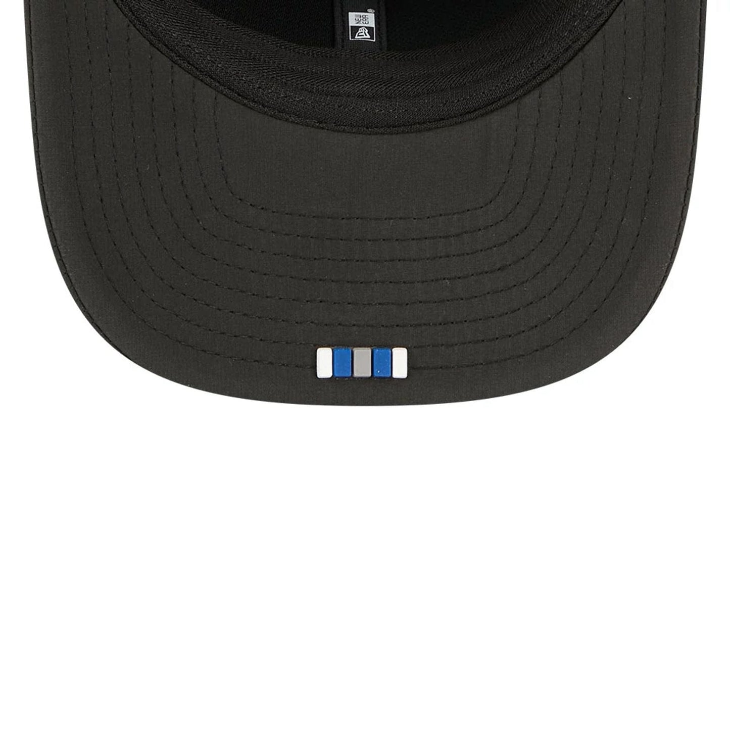 This is a Indianapolis Colts NFL Sideline 2025 Black 9SEVENTY Trucker Stretch Snap Adjustable Cap 2