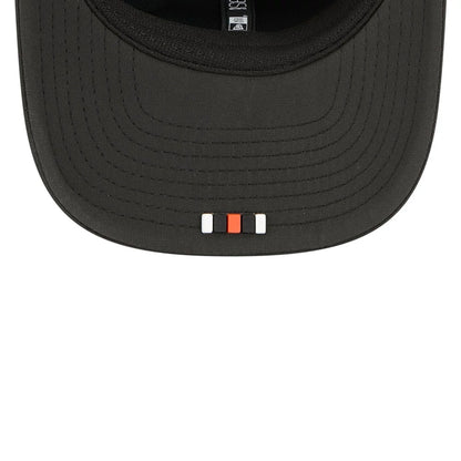 This is a Cincinnati Bengals NFL Sideline 2025 Black 9SEVENTY Trucker Stretch Snap Adjustable Cap 2