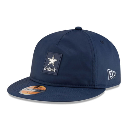 This is a Dallas Cowboys NFL Sideline 2025 Dark Blue Retro Crown 59FIFTY Fitted Cap 1