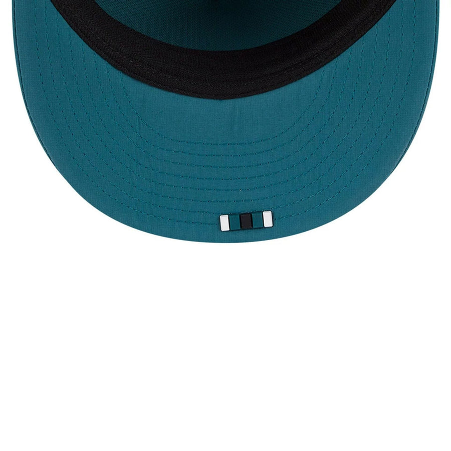 This is a Philadelphia Eagles NFL Sideline 2025 Dark Green Retro Crown 59FIFTY Fitted Cap 7