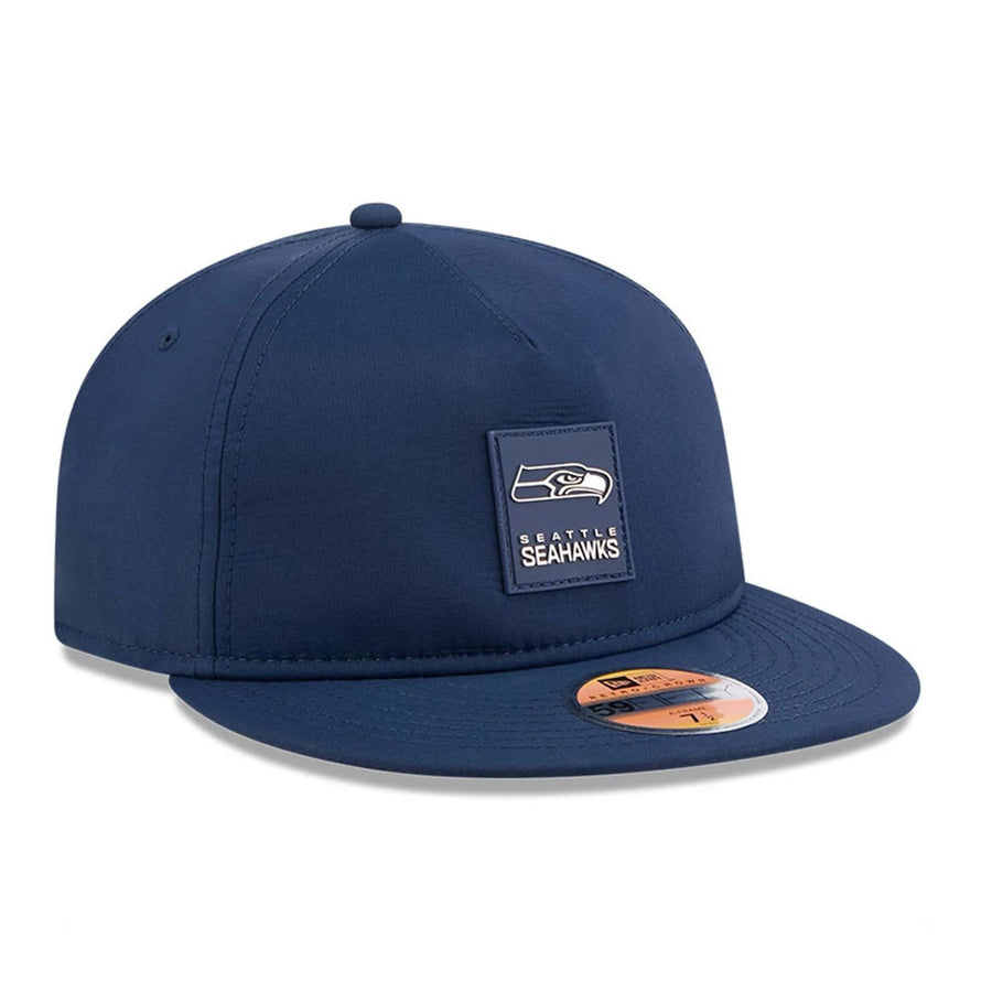 This is a Seattle Seahawks NFL Sideline 2025 Dark Blue Retro Crown 59FIFTY Fitted Cap 3
