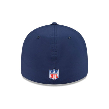 This is a New England Patriots NFL Sideline 2025 Dark Blue Retro Crown 59FIFTY Fitted Cap 4