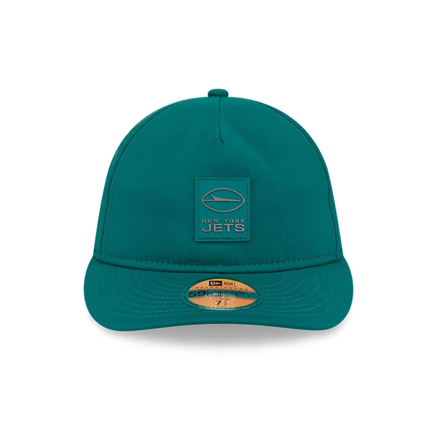 This is a New York Jets NFL Sideline 2025 Green Retro Crown 59FIFTY Fitted Cap 2
