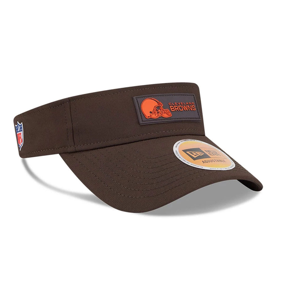 This is a Cleveland Browns NFL Sideline 2025 Dark Brown Visor 3