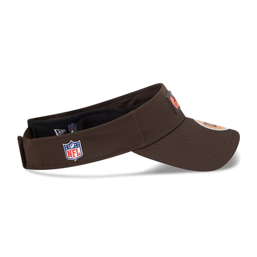 This is a Cleveland Browns NFL Sideline 2025 Dark Brown Visor 6