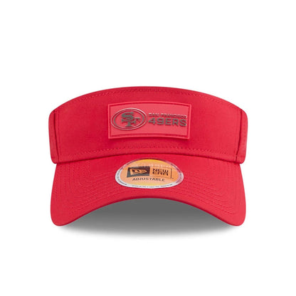 This is a San Francisco 49ers NFL Sideline 2025 Red Visor 2