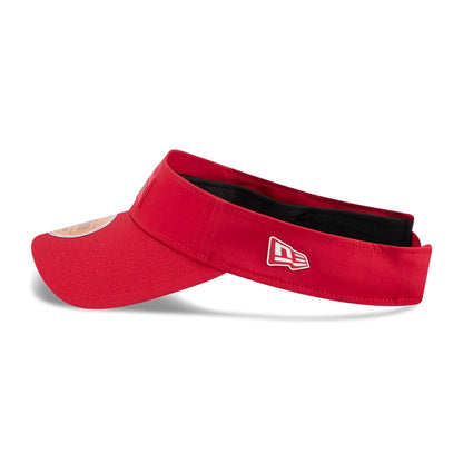 This is a San Francisco 49ers NFL Sideline 2025 Red Visor 4