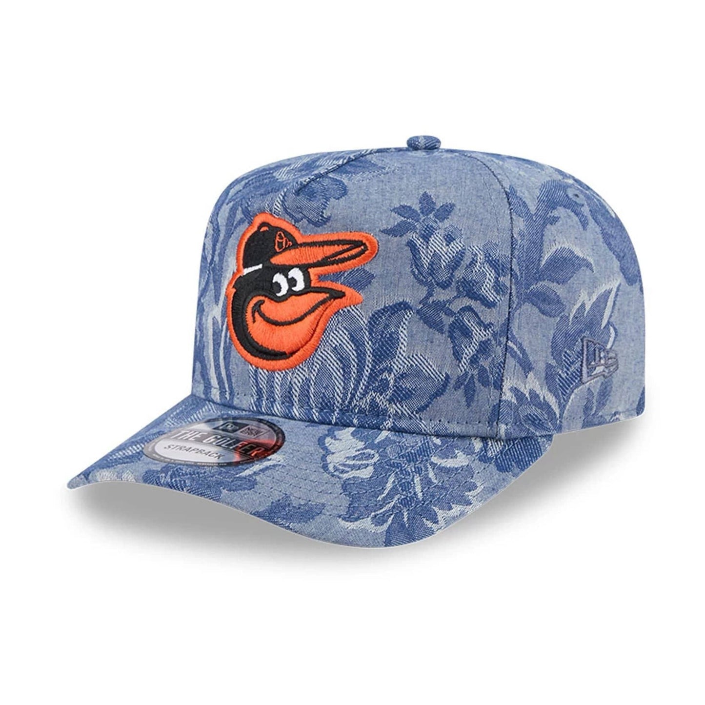 This is a Baltimore Orioles Denim Jacquard Blue Golfer Adjustable Cap 4