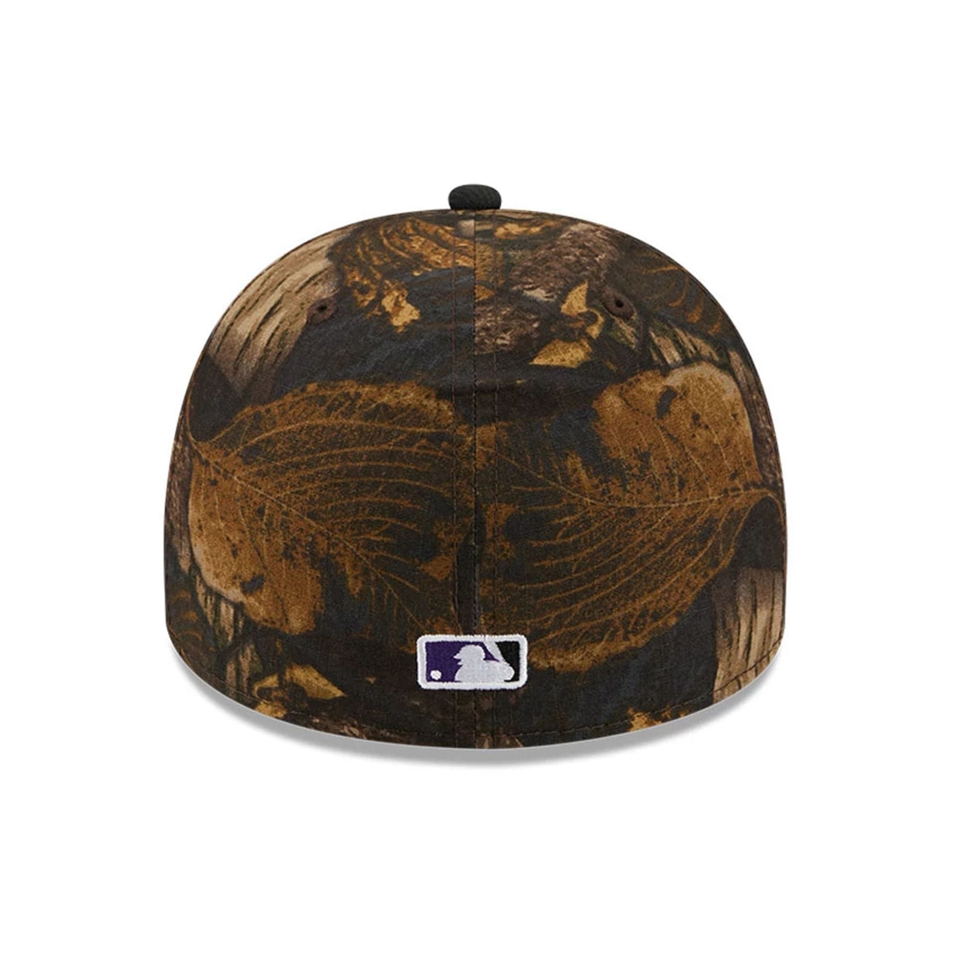 This is a Colorado Rockies MLB Ripstop Camo Assorted Print 59FIFTY A-Frame Fitted Cap 7