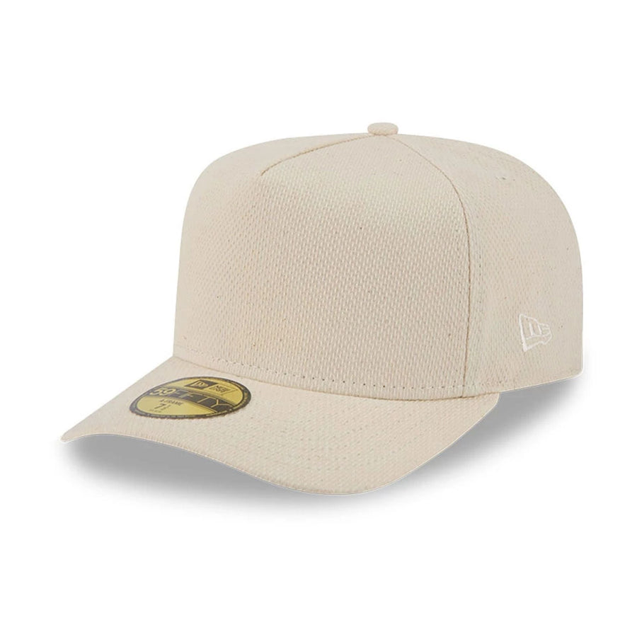 This is a New Era Elevated Cream 59FIFTY Fitted A-Frame Cap 1