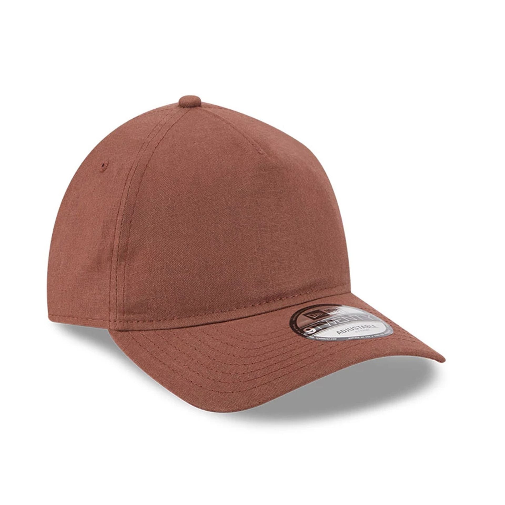 This is a New Era Elevated Open Brown 9TWENTY A-Frame Adjustable Cap 3