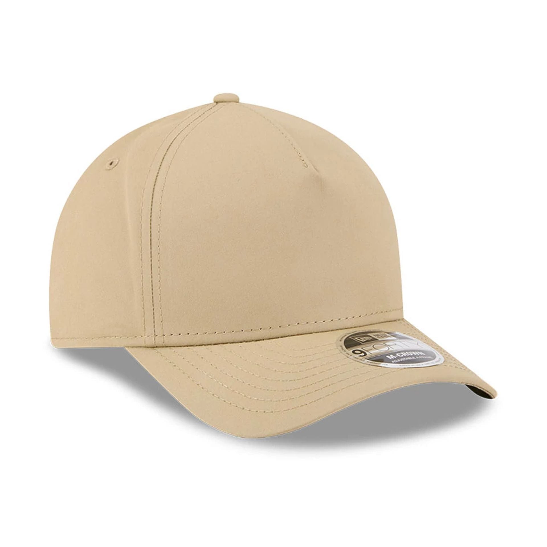 This is a New Era Elevated Beige 9FORTY M-Crown A-Frame Adjustable Cap 3