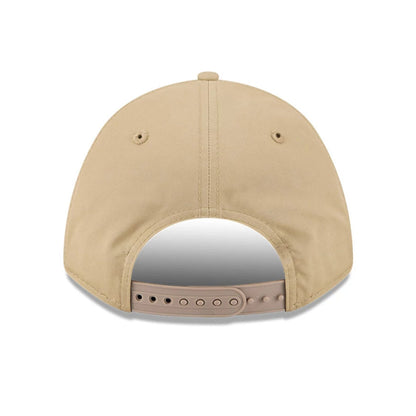 This is a New Era Elevated Beige 9FORTY M-Crown A-Frame Adjustable Cap 6