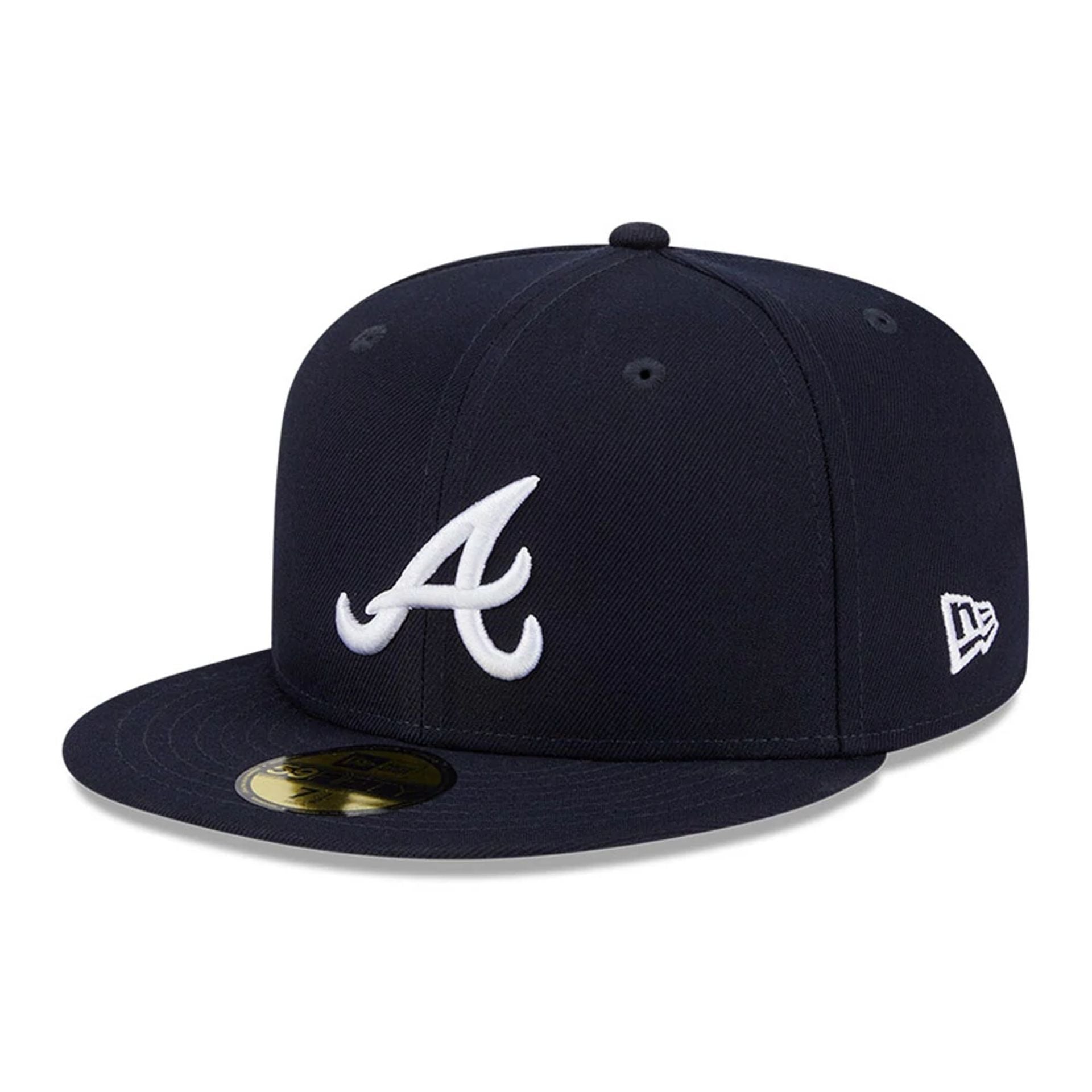 This is a Atlanta Braves Floral Undervisor Navy 59FIFTY Fitted Cap 4