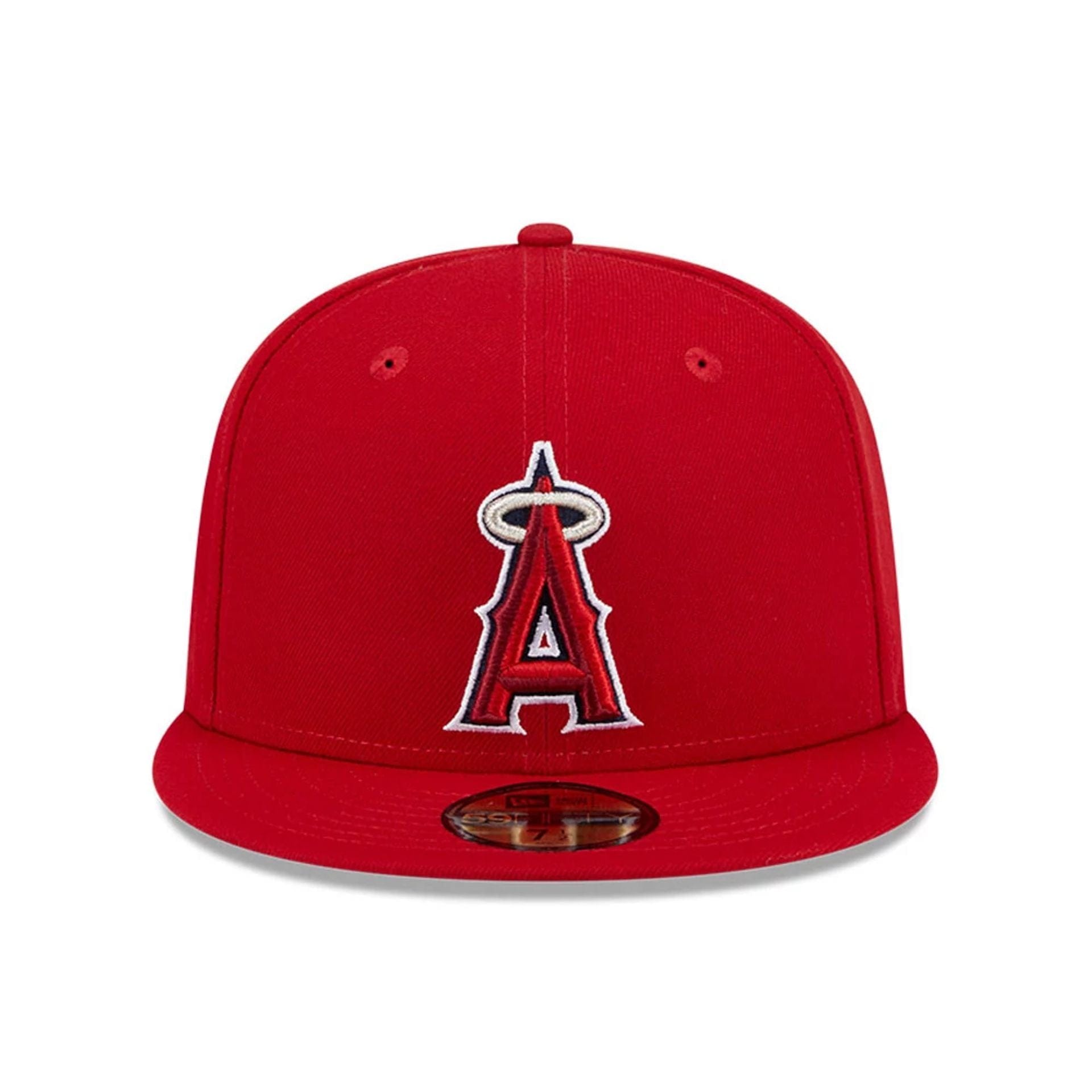 This is a LA Angels Floral Undervisor Red 59FIFTY Fitted Cap 3