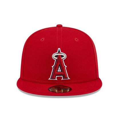 This is a LA Angels Floral Undervisor Red 59FIFTY Fitted Cap 3