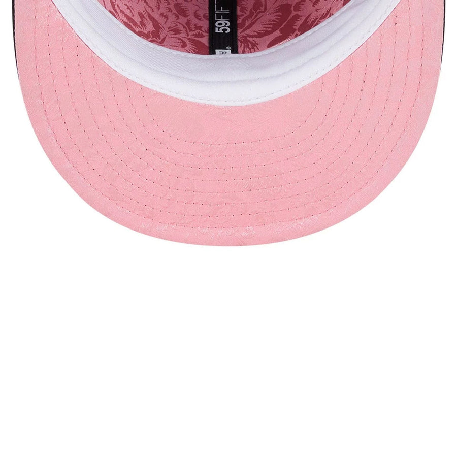 This is a Chicago White Sox Floral Undervisor Black 59FIFTY Fitted Cap 2