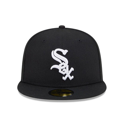 This is a Chicago White Sox Floral Undervisor Black 59FIFTY Fitted Cap 3