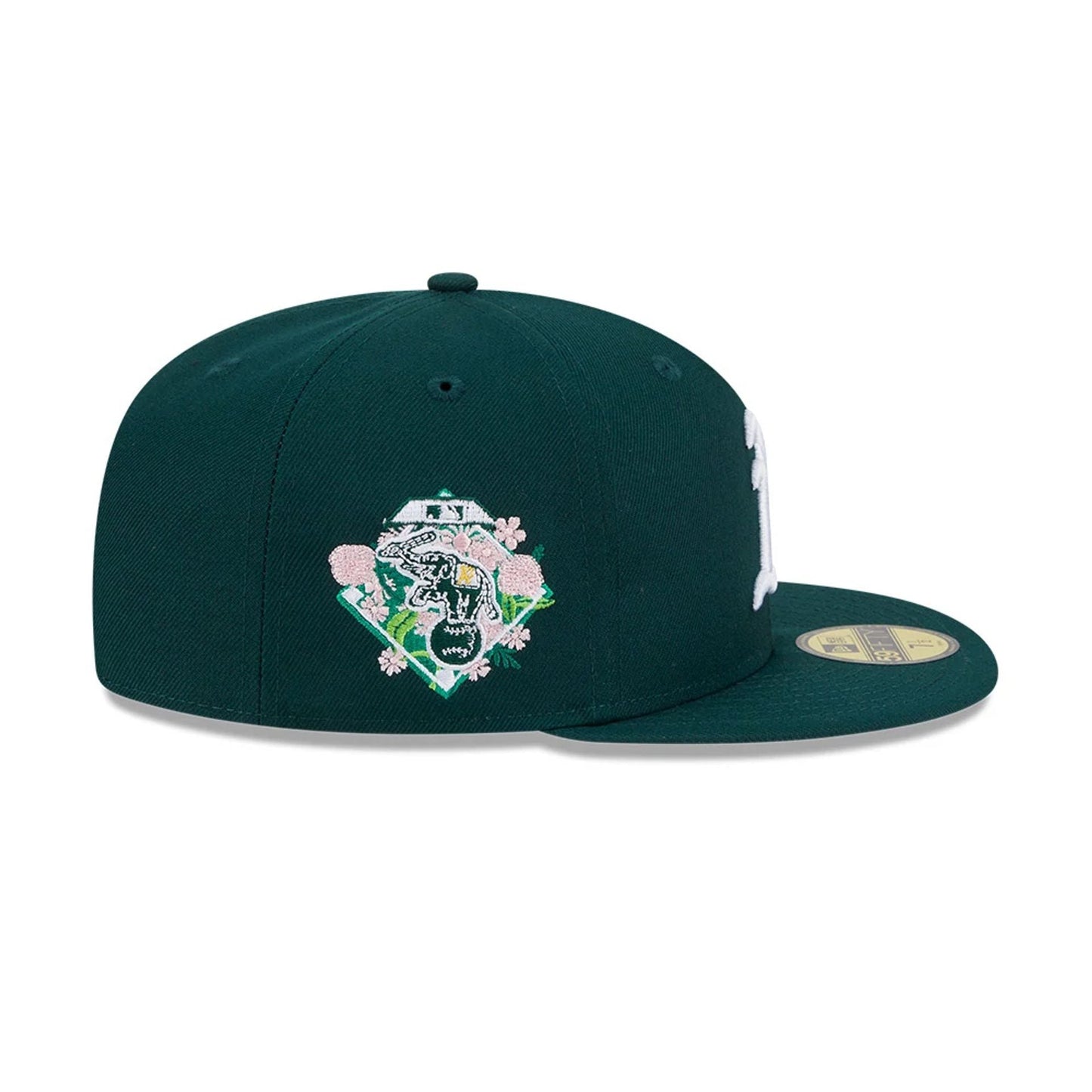 This is a Oakland Athletics Floral Undervisor Dark Green 59FIFTY Fitted Cap 5