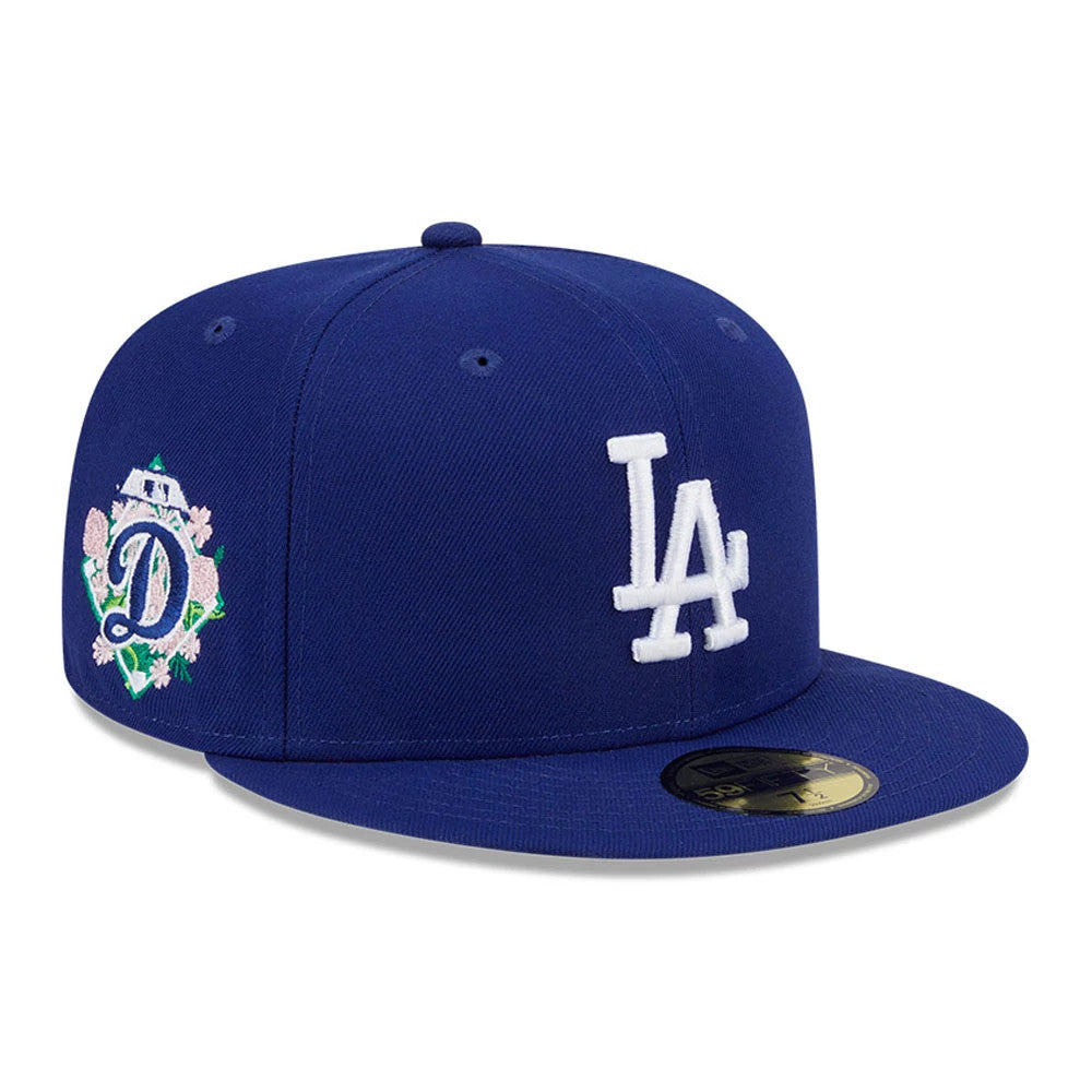 LA Dodgers Floral Undervisor Dark Blue 59FIFTY Fitted Cap