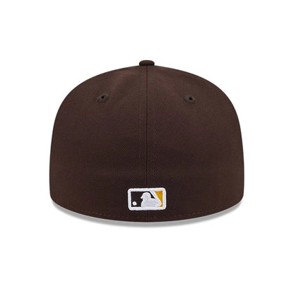 This is a San Diego Padres Floral Undervisor Dark Brown 59FIFTY Fitted Cap 7