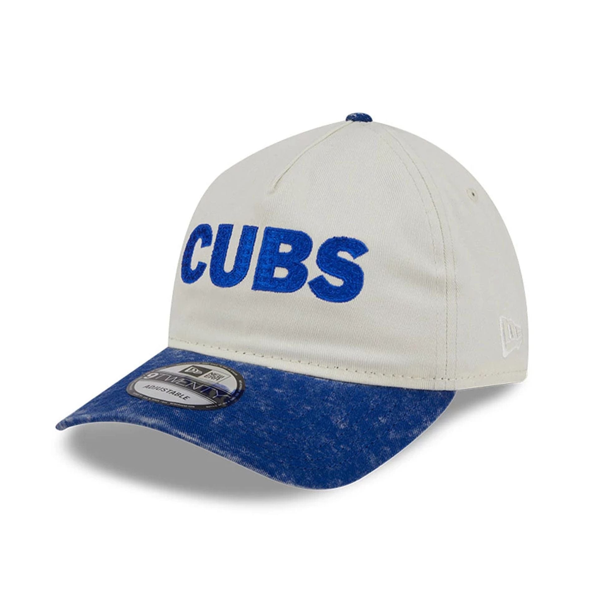 This is a Chicago Cubs Pastel White 9TWENTY A-Frame Adjustable Cap 1