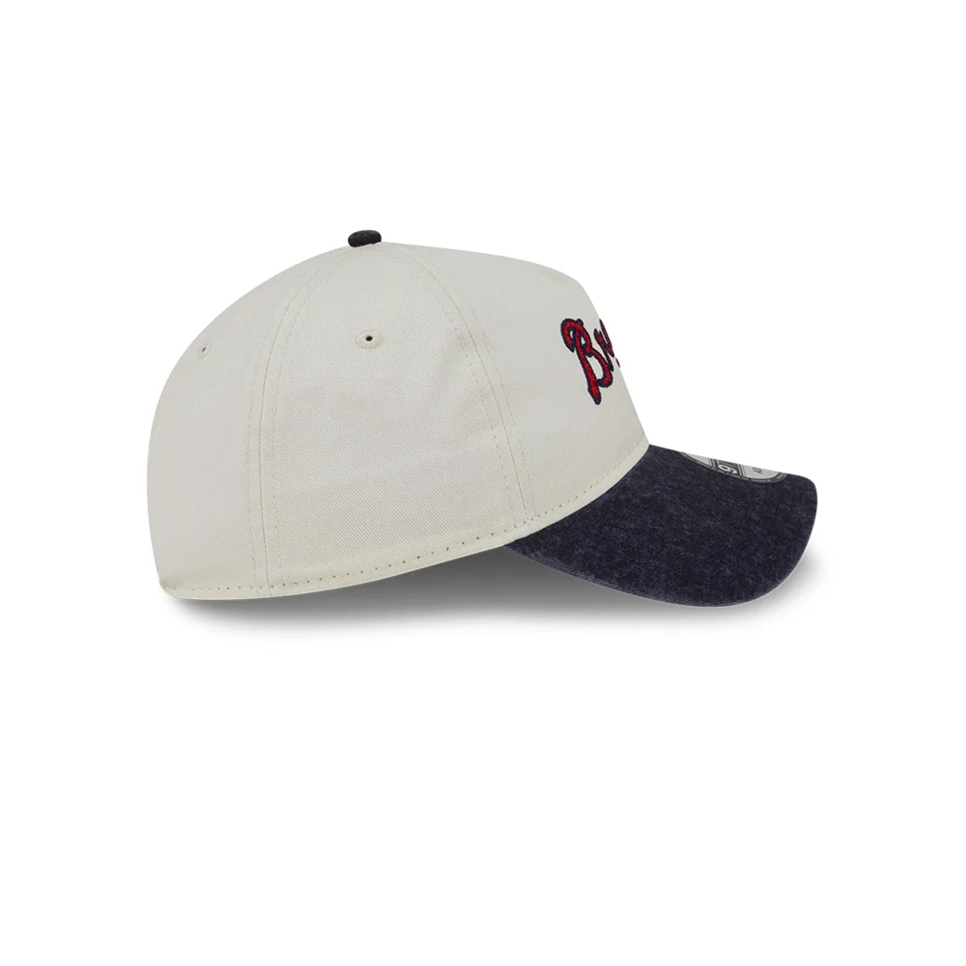 This is a Atlanta Braves Pastel White 9TWENTY A-Frame Adjustable Cap 5