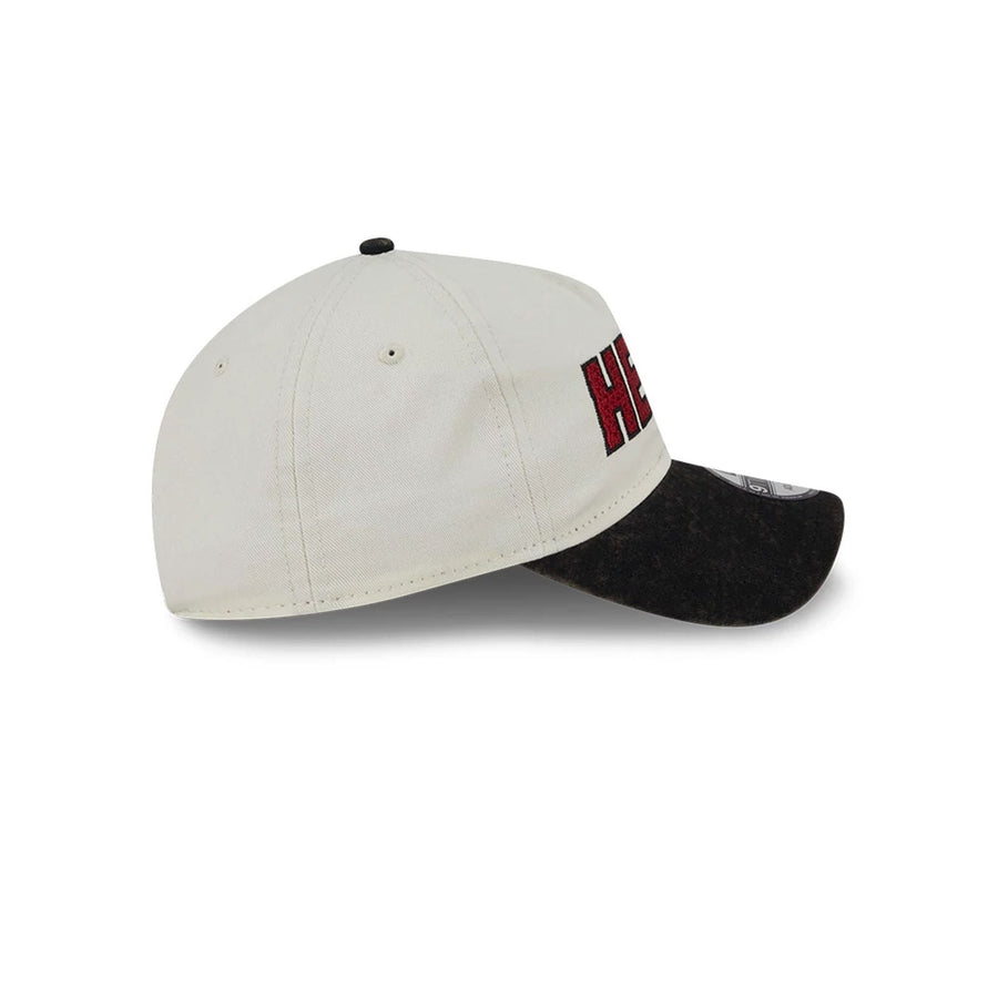 This is a Miami Heat Pastel White 9TWENTY A-Frame Adjustable Cap 5