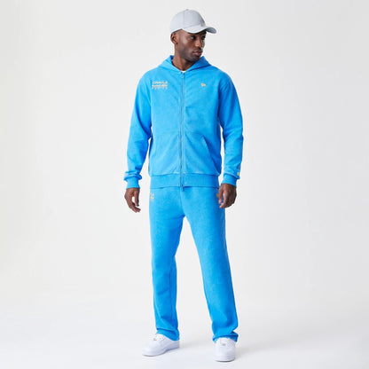 The Male model is wearing Red Bull Racing Blue Oversized Full Zip Hoodie 5