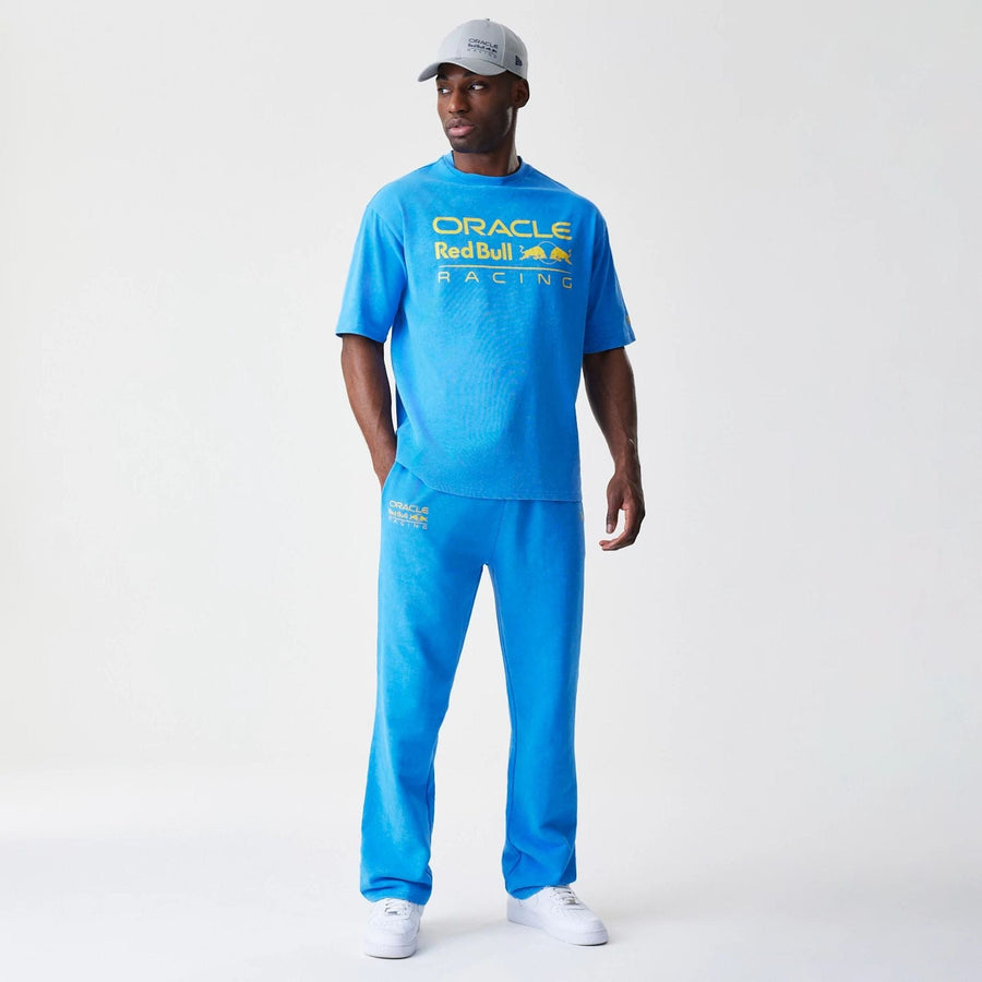 The Male model is wearing Red Bull Racing Blue Oversized T-Shirt 5