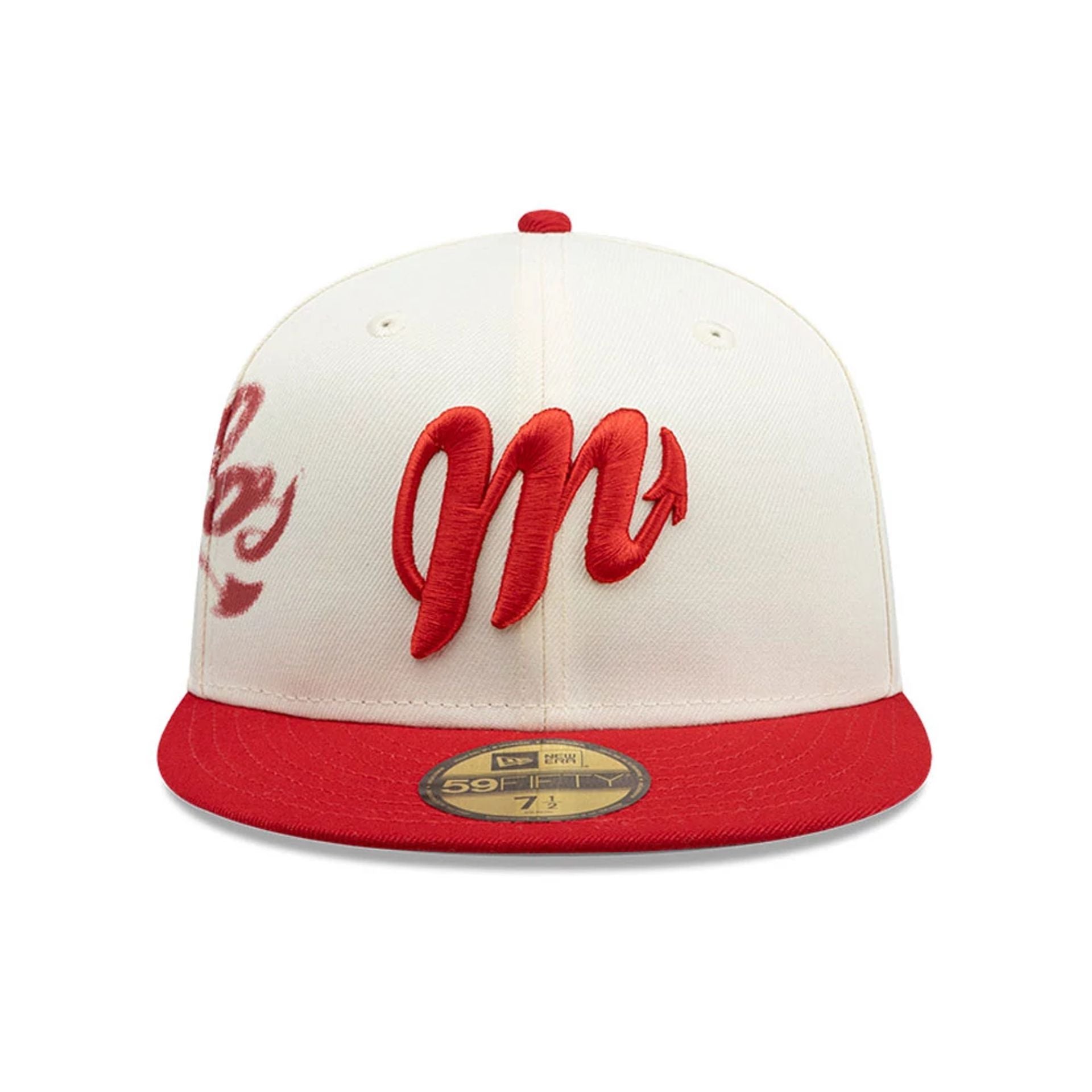 Pictured is this LMB Mexico Diablos 59FIFTY Fitted cap in white. 2
