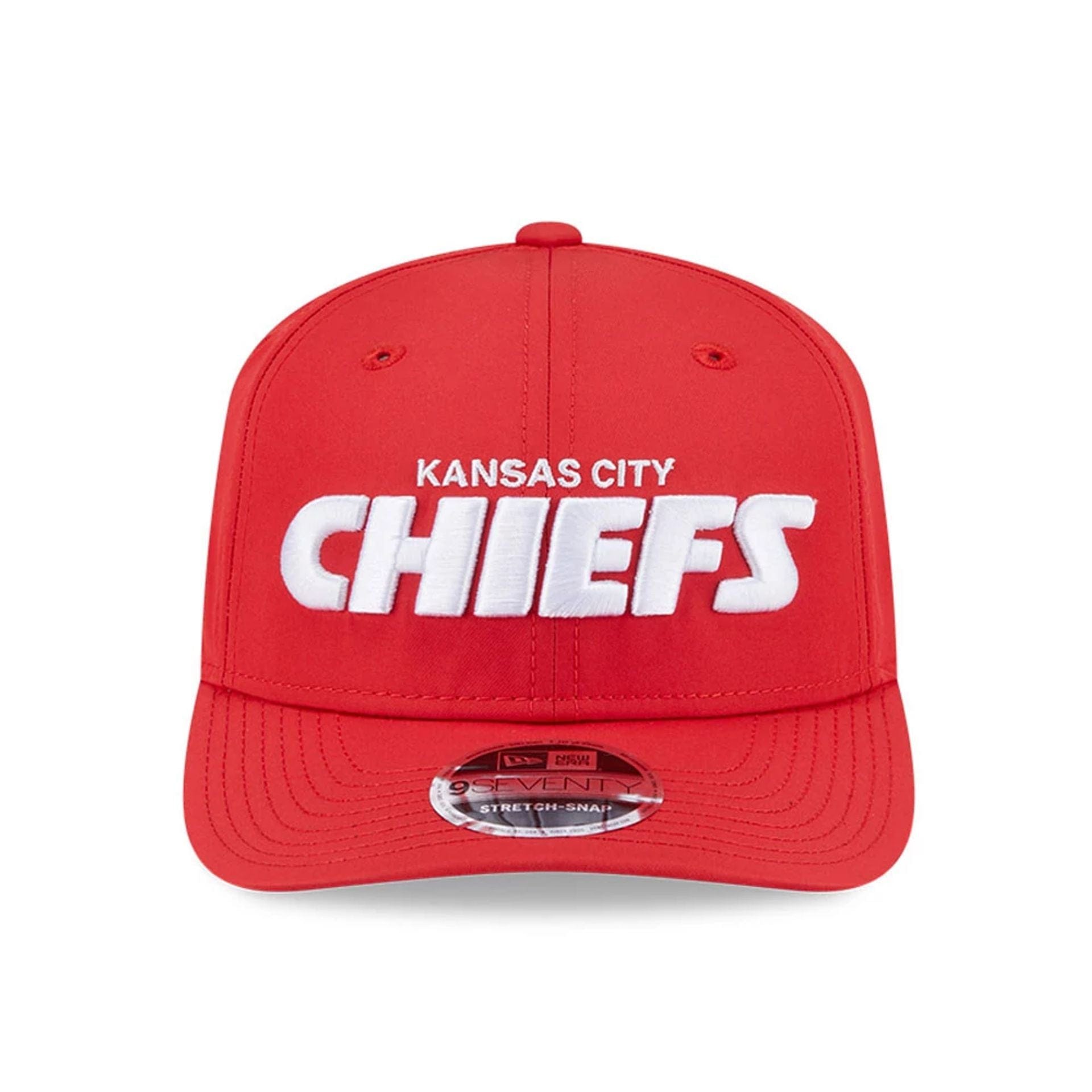 This is a Kansas City Chiefs NFL Coach Red 9SEVENTY Stretch Snap Adjustable Cap 3