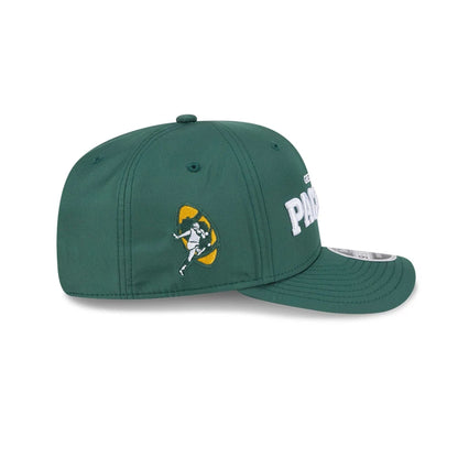 This is a Green Bay Packers NFL Coach Dark Green 9SEVENTY Stretch Snap Adjustable Cap 5