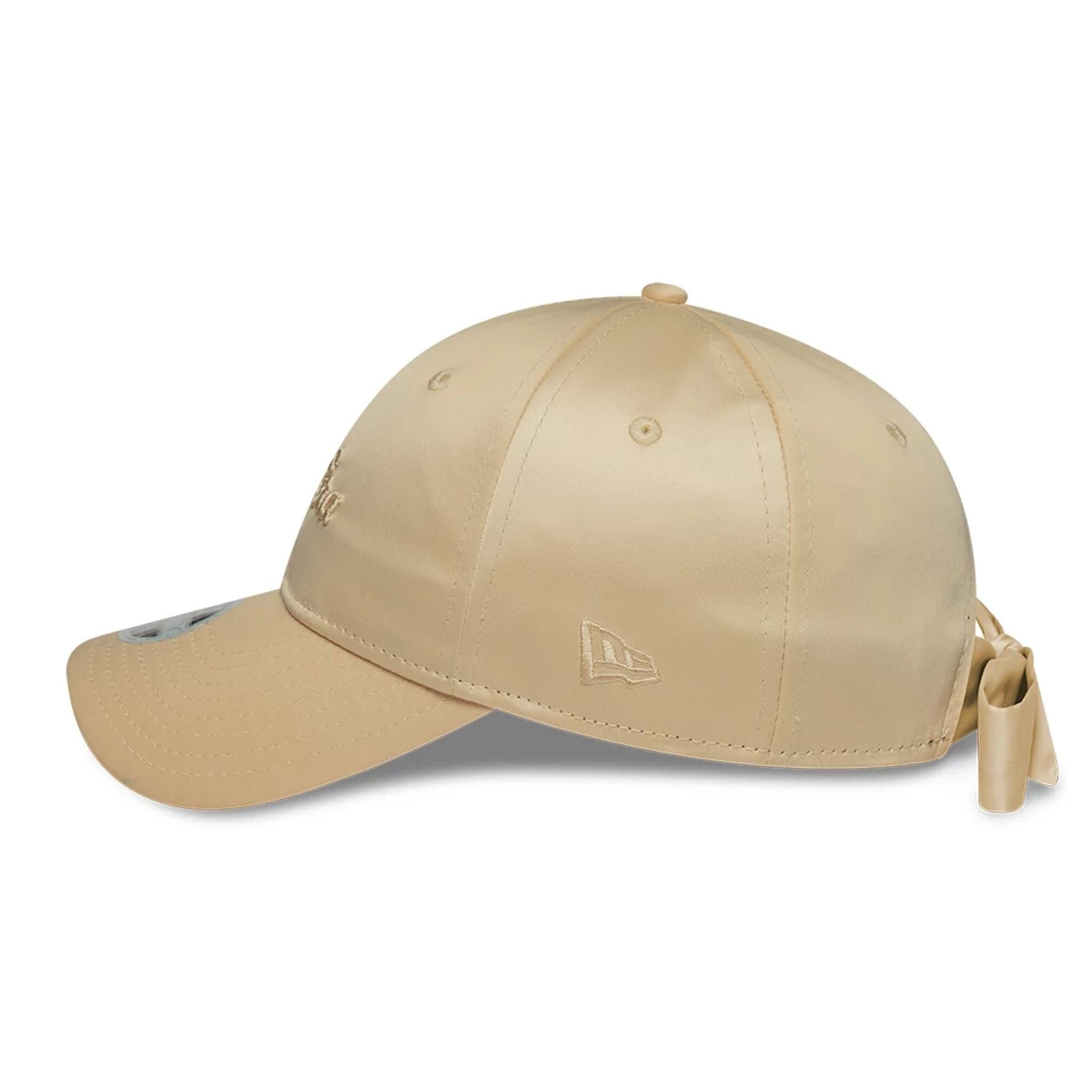 This is a Womens New Era Satin Bow Light Beige 9TWENTY Adjustable Cap 5