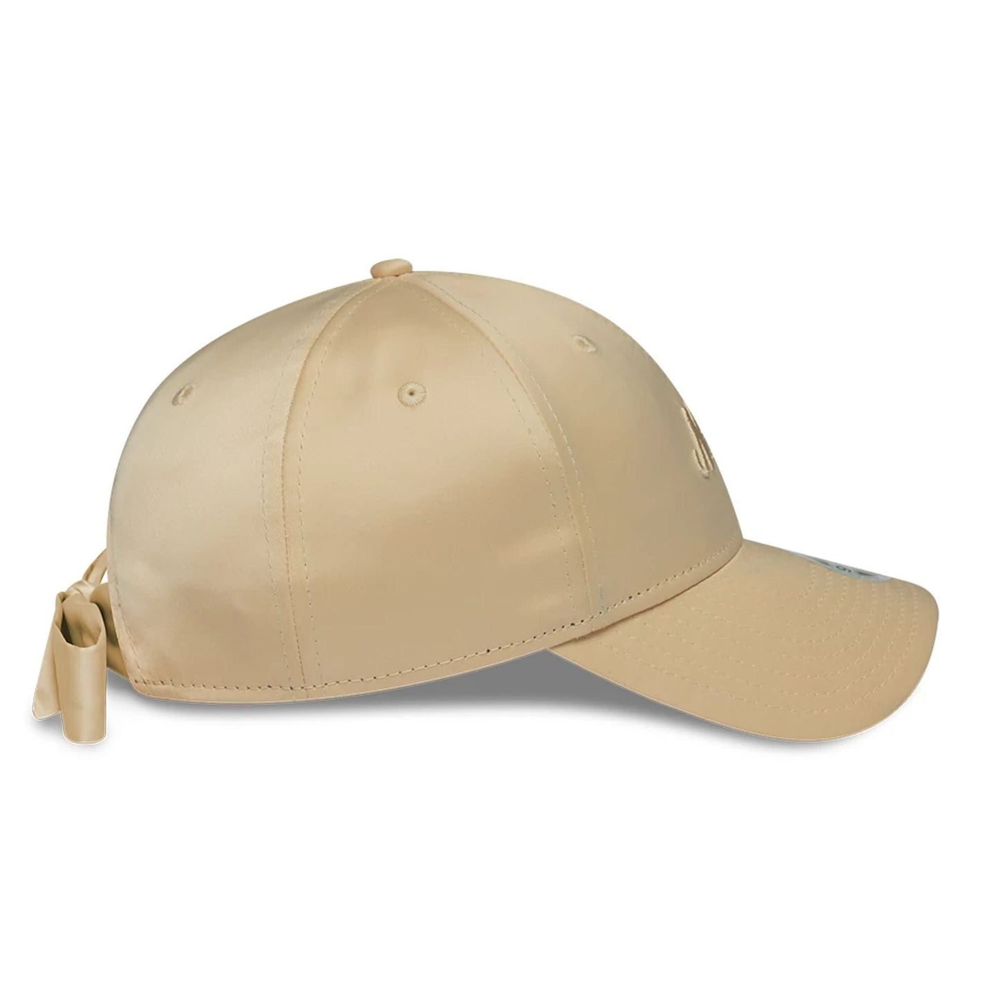 This is a Womens New Era Satin Bow Light Beige 9TWENTY Adjustable Cap 6