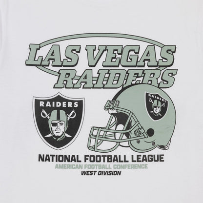 The Male model is wearing Las Vegas Raiders NFL Graphic White T-Shirt 3