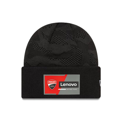 Pictured is this Ducati Team Black Cuff Knit Beanie Hat 1