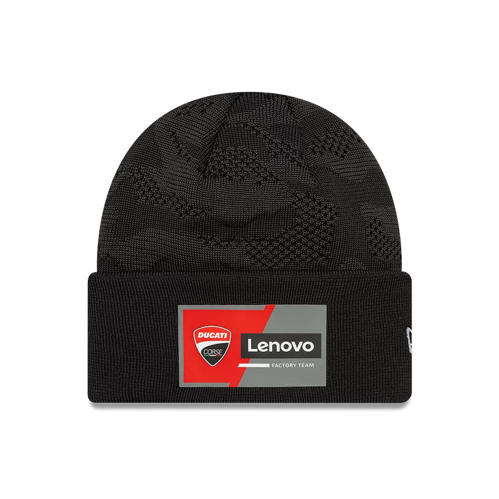 Pictured is this Ducati Team Black Cuff Knit Beanie Hat 1