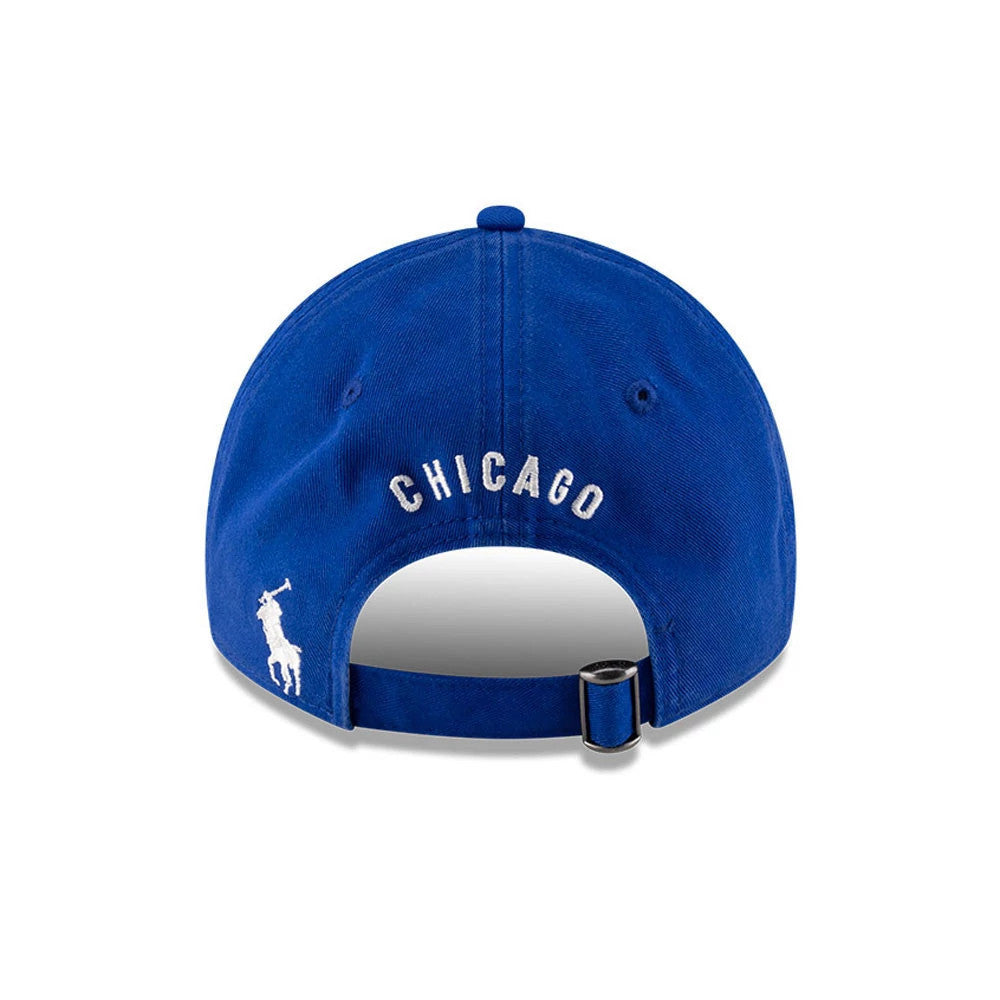This is a Chicago Cubs Ralph Lauren X MLB Open Blue 9TWENTY Adjustable Cap 6