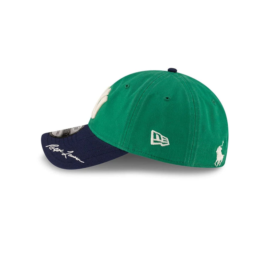 This is a New York Yankees Ralph Lauren X MLB Open Green 9TWENTY Adjustable Cap 4