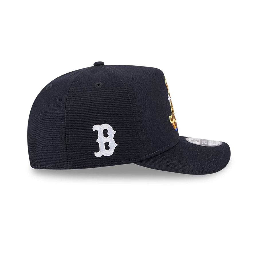 This is a Boston Red Sox MLB Emblem Navy 9FIFTY A-Frame Snapback Adjustable Cap 5