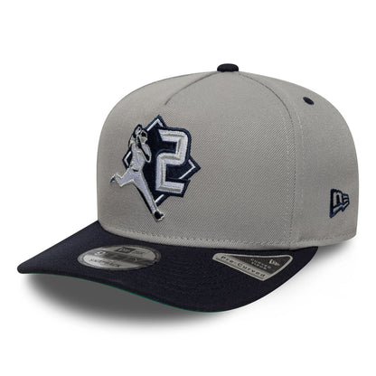 This is a New York Yankees MLB Player Grey 9FIFTY A-Frame Snapback Adjustable Cap 4